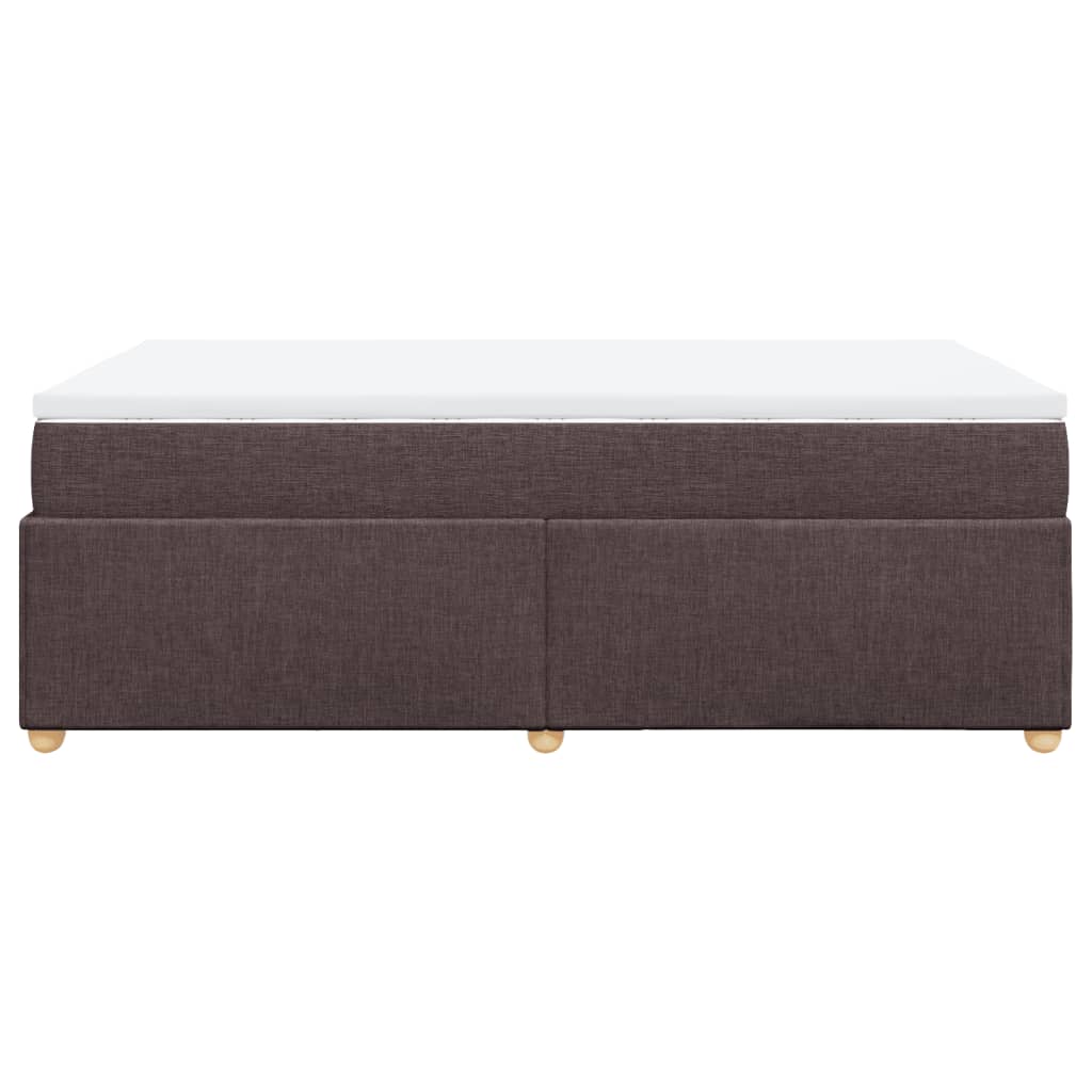 Boxspring met matras stof donkerbruin 120x200 cm is nu te koop bij PeponiXL, paradijselijk wonen!