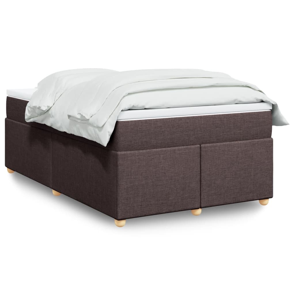 Boxspring met matras stof donkerbruin 120x200 cm is nu te koop bij PeponiXL, paradijselijk wonen!