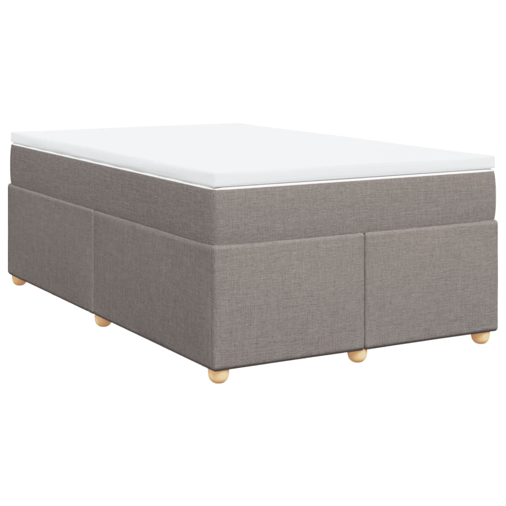 Boxspring met matras stof taupe 120x200 cm is nu te koop bij PeponiXL, paradijselijk wonen!