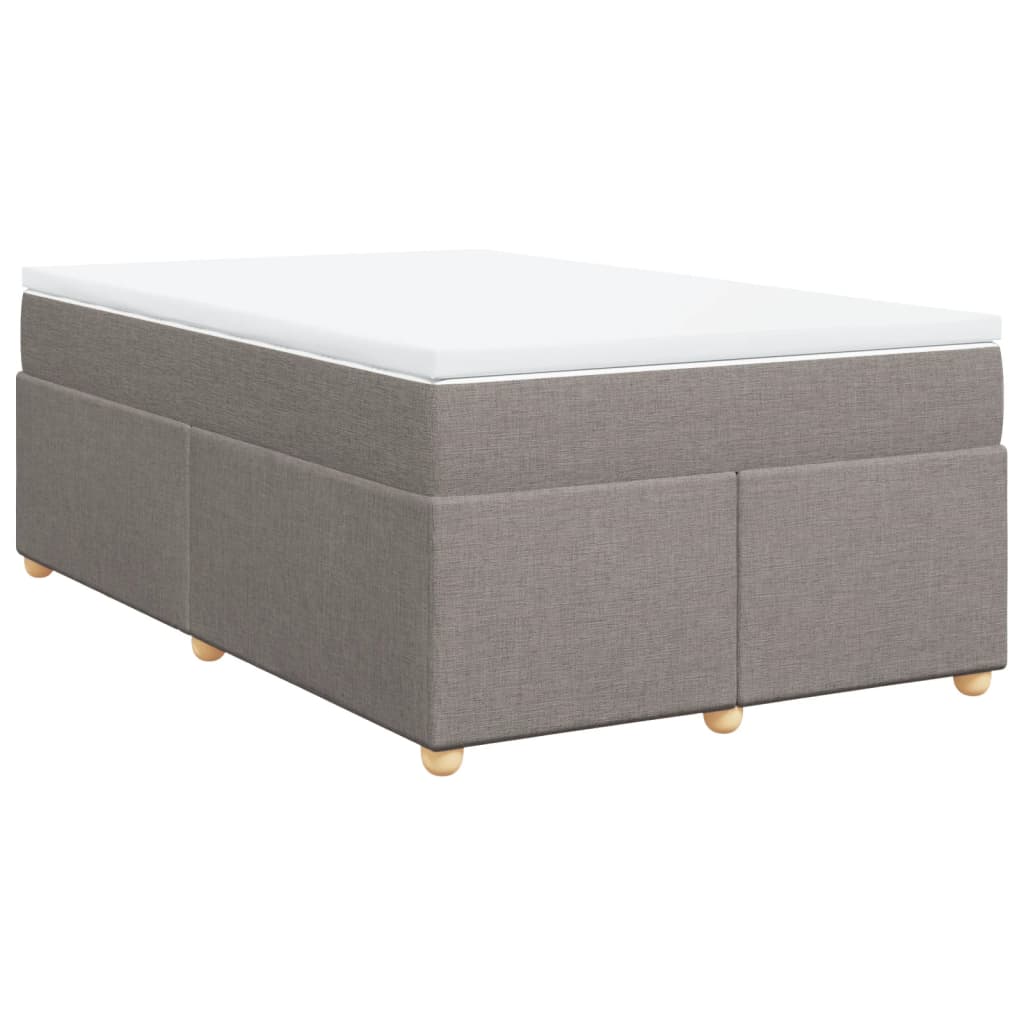 Boxspring met matras stof taupe 120x200 cm is nu te koop bij PeponiXL, paradijselijk wonen!