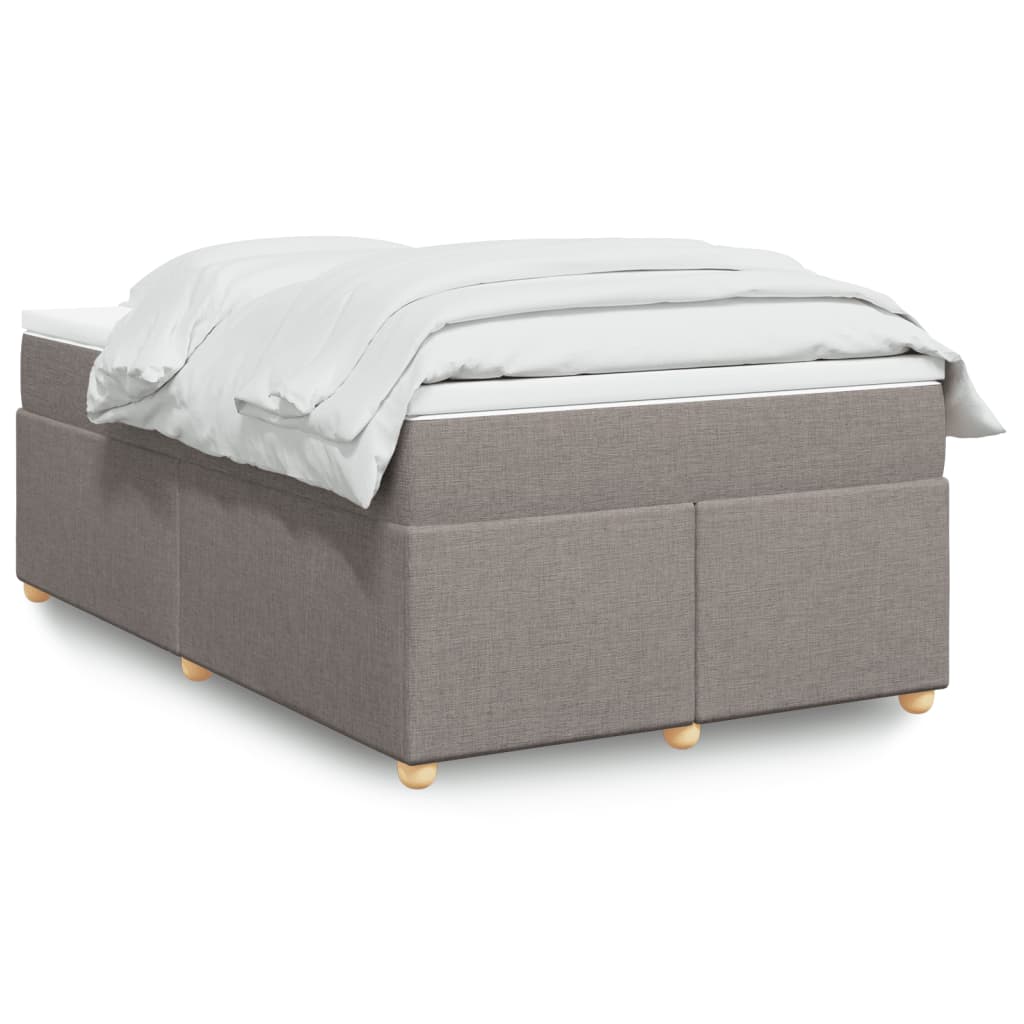 Boxspring met matras stof taupe 120x200 cm is nu te koop bij PeponiXL, paradijselijk wonen!