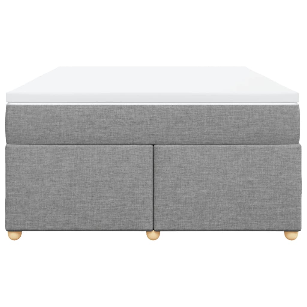 Boxspring met matras stof lichtgrijs 140x190 cm is nu te koop bij PeponiXL, paradijselijk wonen!