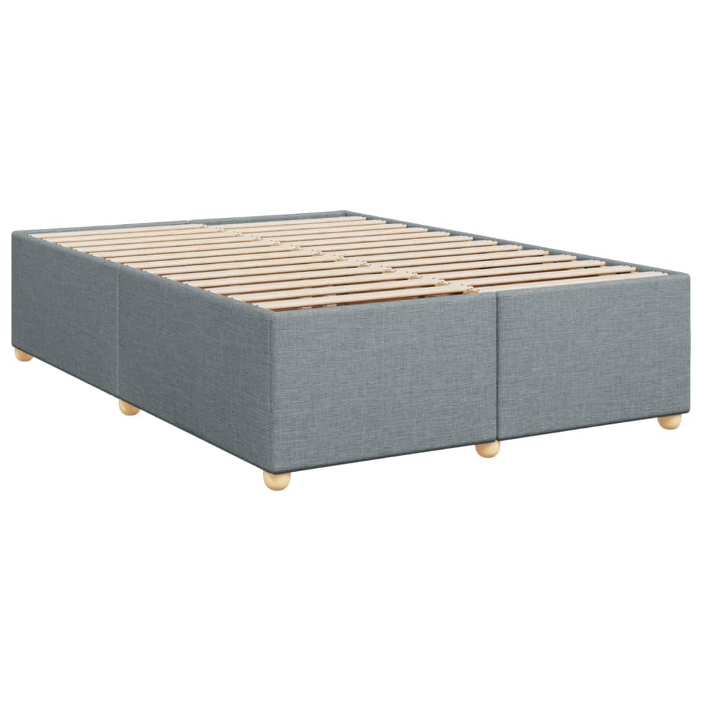 Boxspring met matras stof lichtgrijs 140x190 cm is nu te koop bij PeponiXL, paradijselijk wonen!