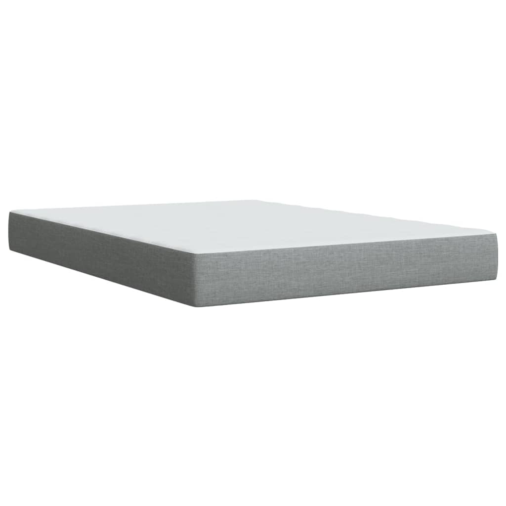 Boxspring met matras stof lichtgrijs 140x190 cm is nu te koop bij PeponiXL, paradijselijk wonen!