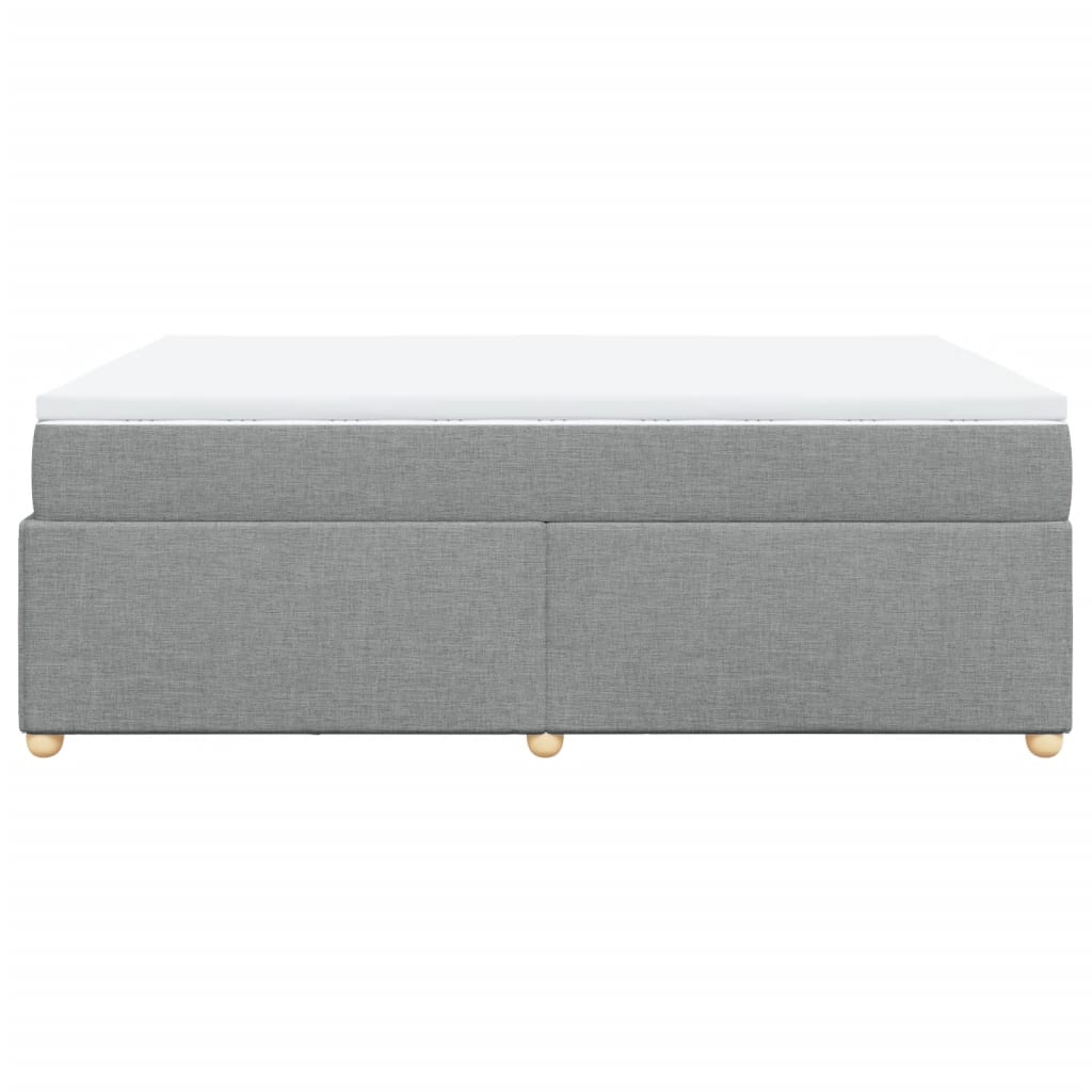 Boxspring met matras stof lichtgrijs 140x190 cm is nu te koop bij PeponiXL, paradijselijk wonen!