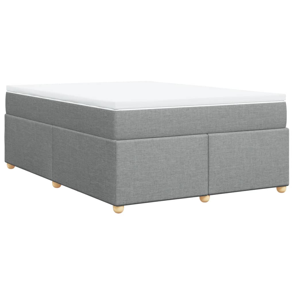 Boxspring met matras stof lichtgrijs 140x190 cm is nu te koop bij PeponiXL, paradijselijk wonen!
