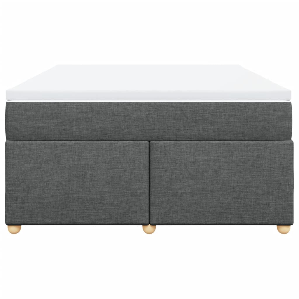 Boxspring met matras stof donkergrijs 140x190 cm is nu te koop bij PeponiXL, paradijselijk wonen!