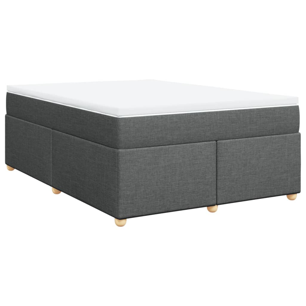 Boxspring met matras stof donkergrijs 140x190 cm is nu te koop bij PeponiXL, paradijselijk wonen!