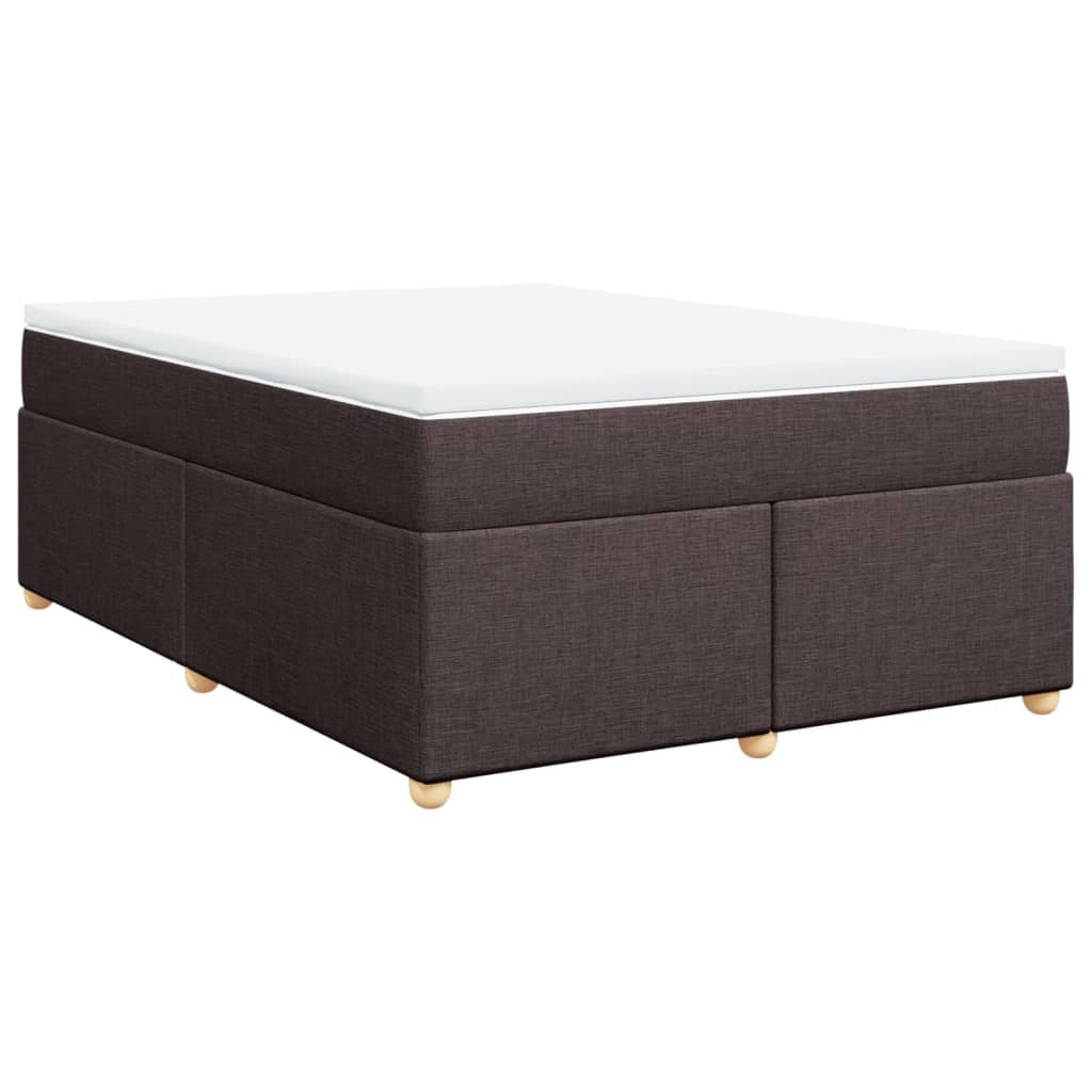 Boxspring met matras stof donkerbruin 140x190 cm is nu te koop bij PeponiXL, paradijselijk wonen!