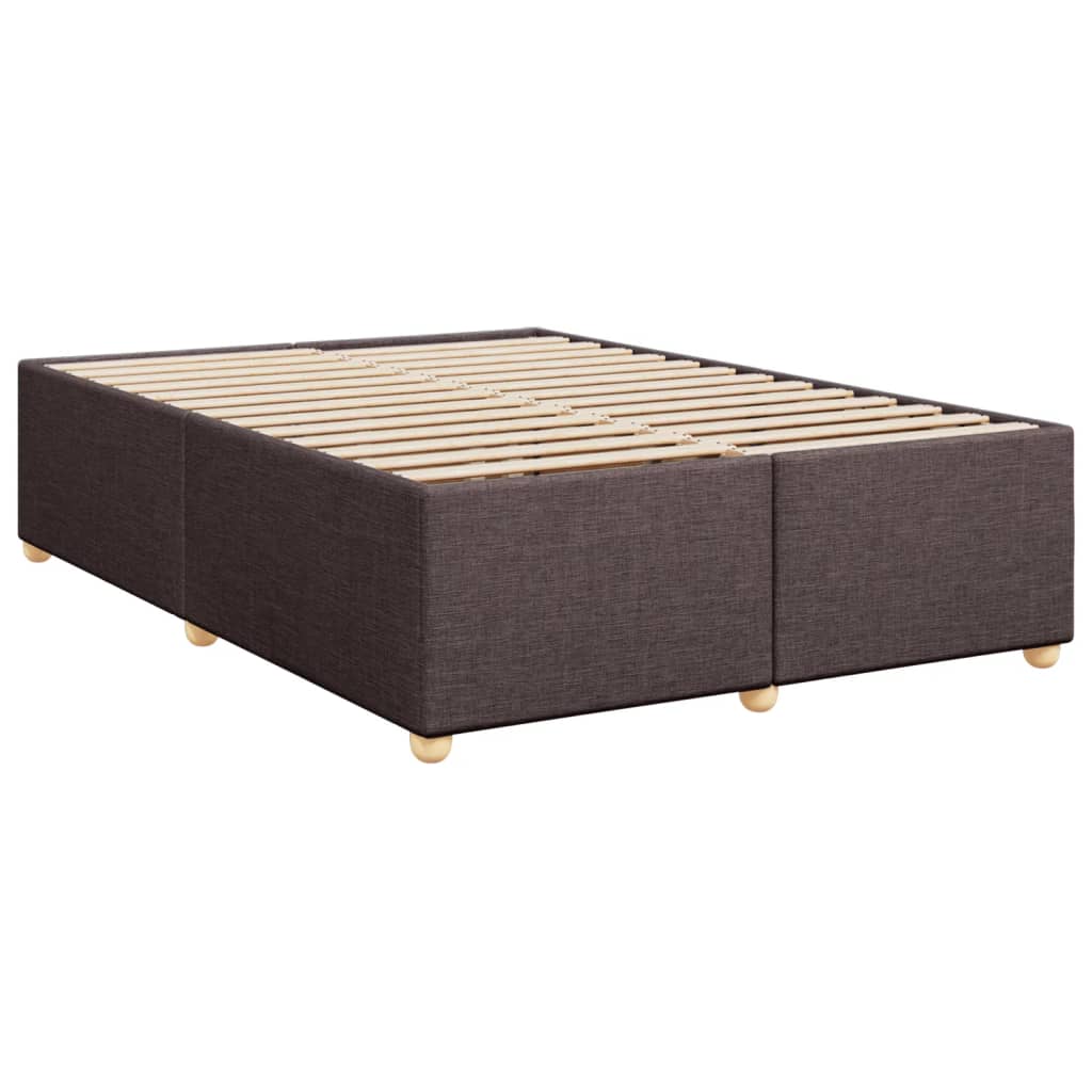 Boxspring met matras stof donkerbruin 140x190 cm is nu te koop bij PeponiXL, paradijselijk wonen!
