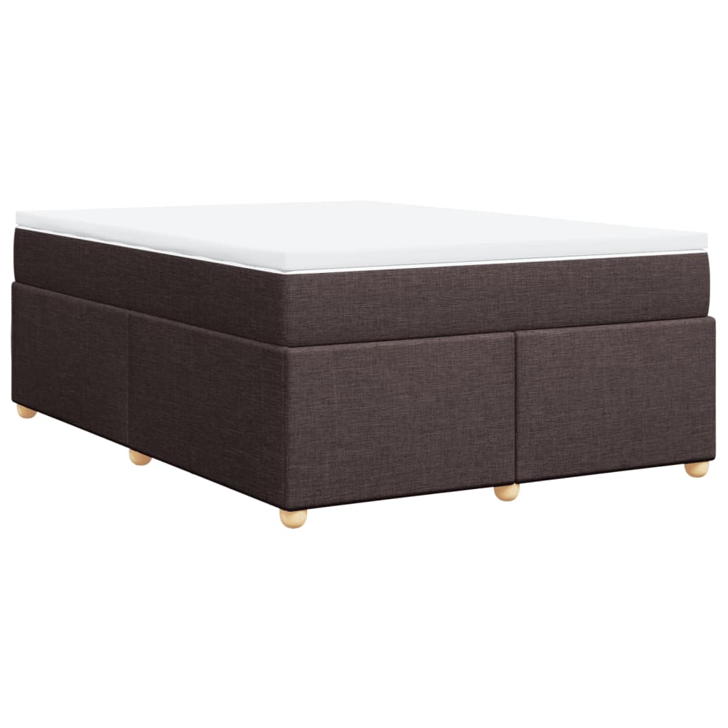 Boxspring met matras stof donkerbruin 140x190 cm is nu te koop bij PeponiXL, paradijselijk wonen!
