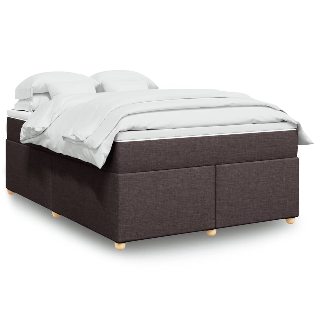 Boxspring met matras stof donkerbruin 140x190 cm is nu te koop bij PeponiXL, paradijselijk wonen!