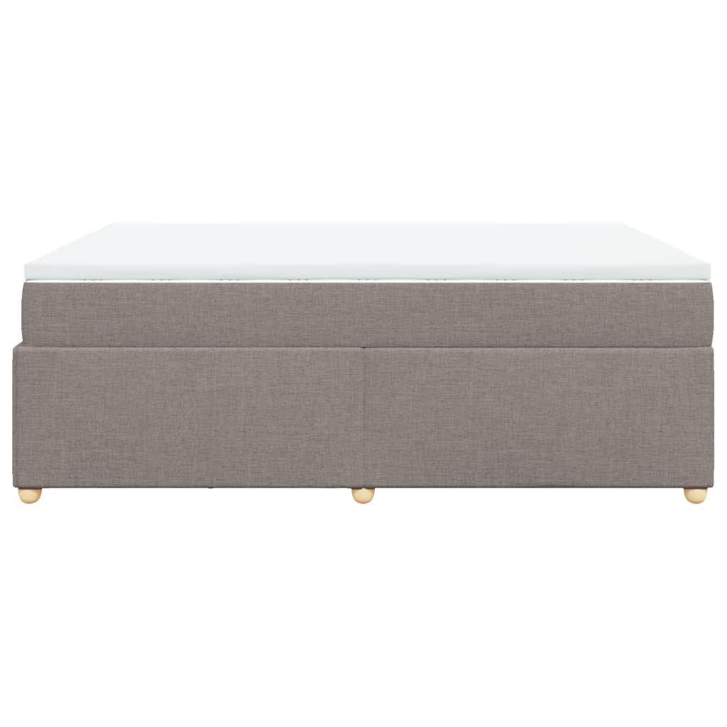 Boxspring met matras stof taupe 140x190 cm is nu te koop bij PeponiXL, paradijselijk wonen!