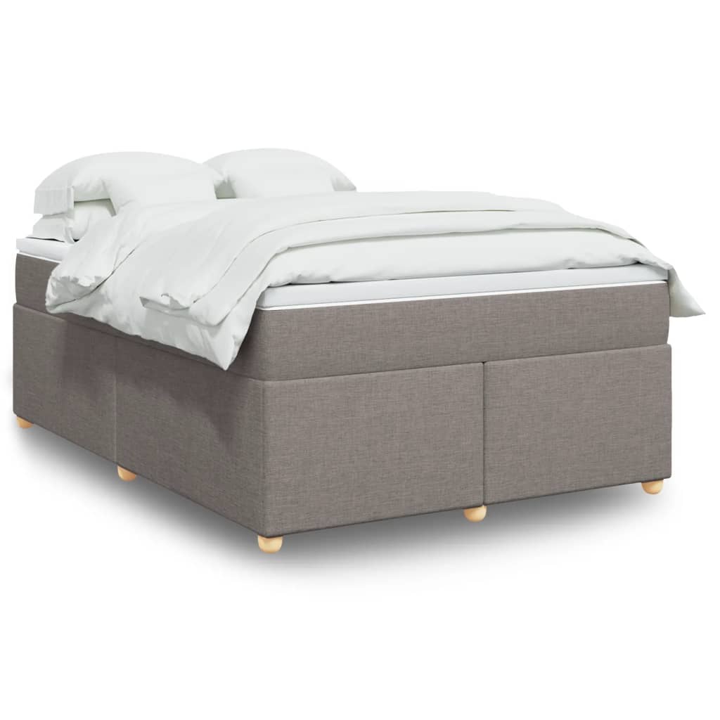 Boxspring met matras stof taupe 140x190 cm is nu te koop bij PeponiXL, paradijselijk wonen!