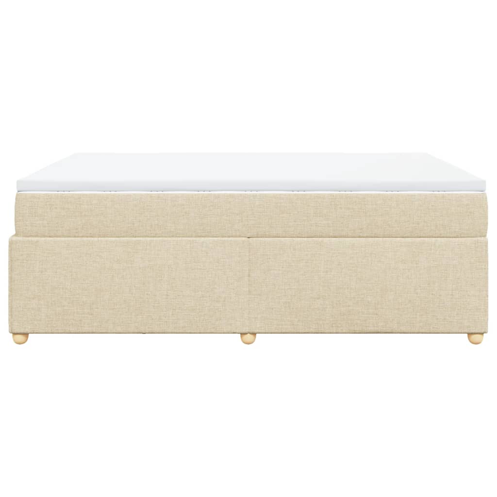 Boxspring met matras stof crèmekleurig 140x190 cm is nu te koop bij PeponiXL, paradijselijk wonen!