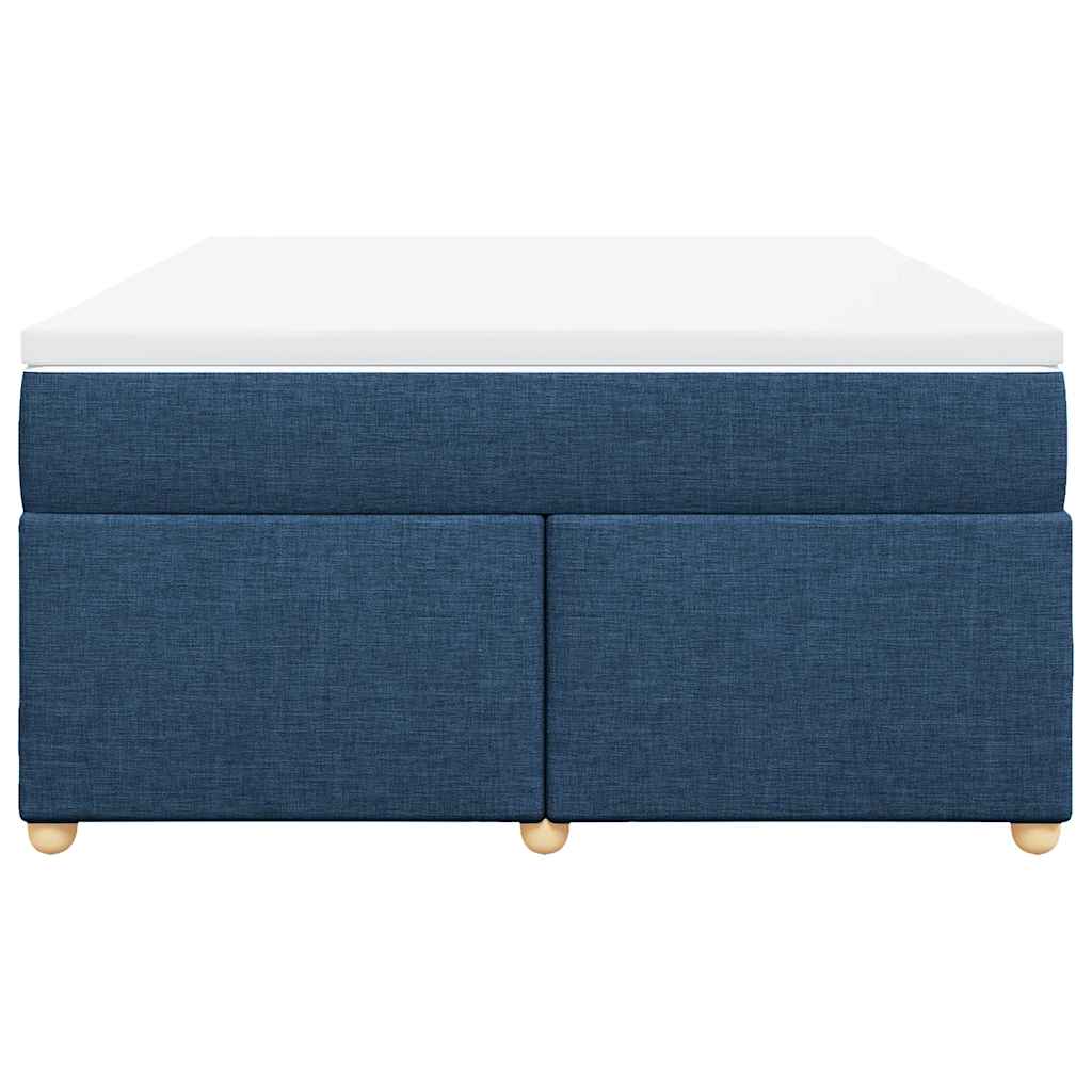 Boxspring met matras stof blauw 140x190 cm is nu te koop bij PeponiXL, paradijselijk wonen!