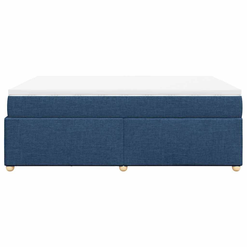 Boxspring met matras stof blauw 140x190 cm is nu te koop bij PeponiXL, paradijselijk wonen!