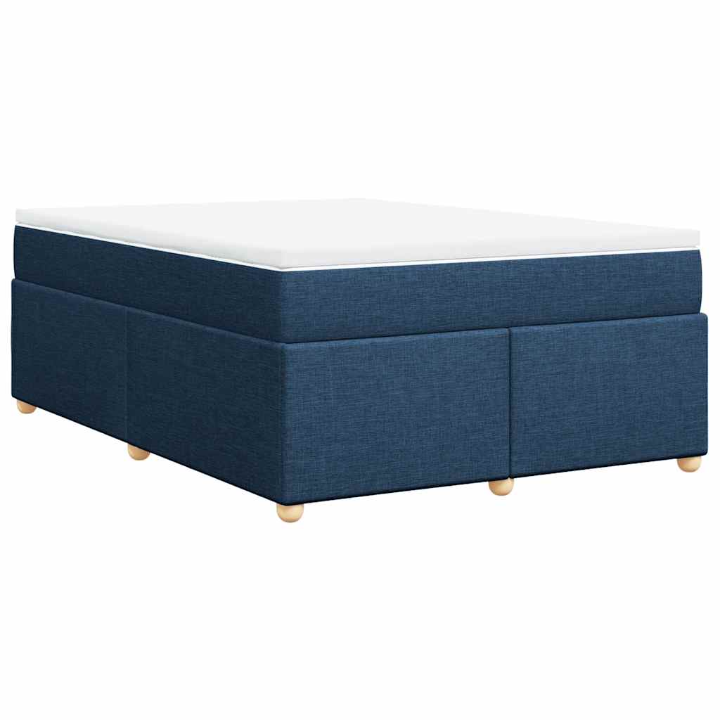 Boxspring met matras stof blauw 140x190 cm is nu te koop bij PeponiXL, paradijselijk wonen!