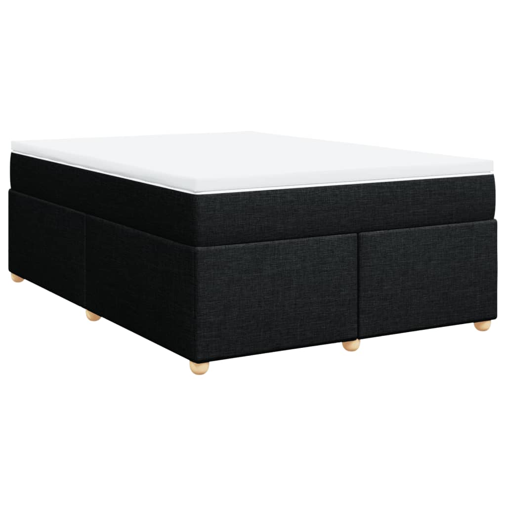 Boxspring met matras stof zwart 140x200 cm is nu te koop bij PeponiXL, paradijselijk wonen!