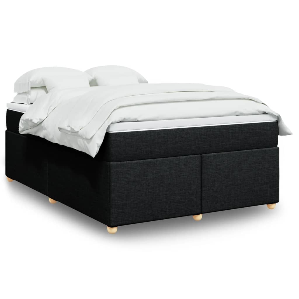 Boxspring met matras stof zwart 140x200 cm is nu te koop bij PeponiXL, paradijselijk wonen!