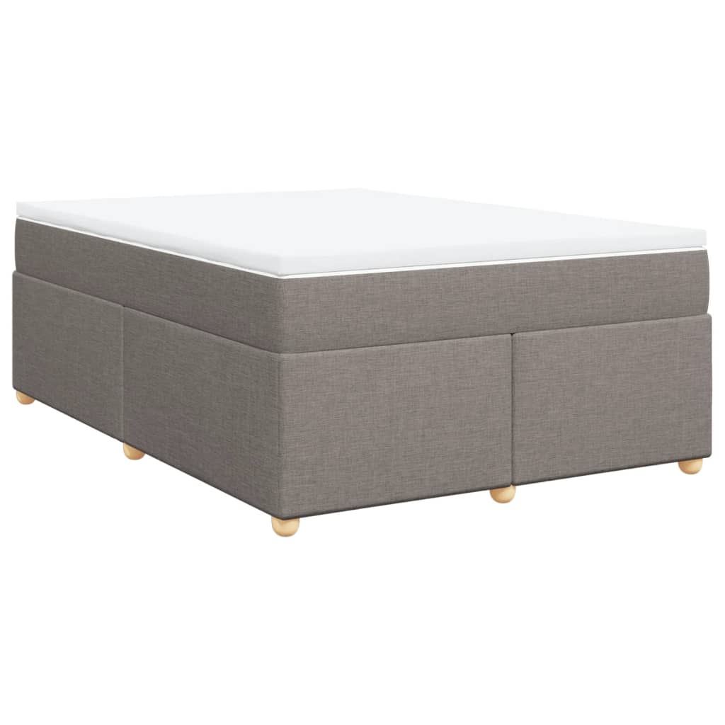 Boxspring met matras stof taupe 140x200 cm is nu te koop bij PeponiXL, paradijselijk wonen!