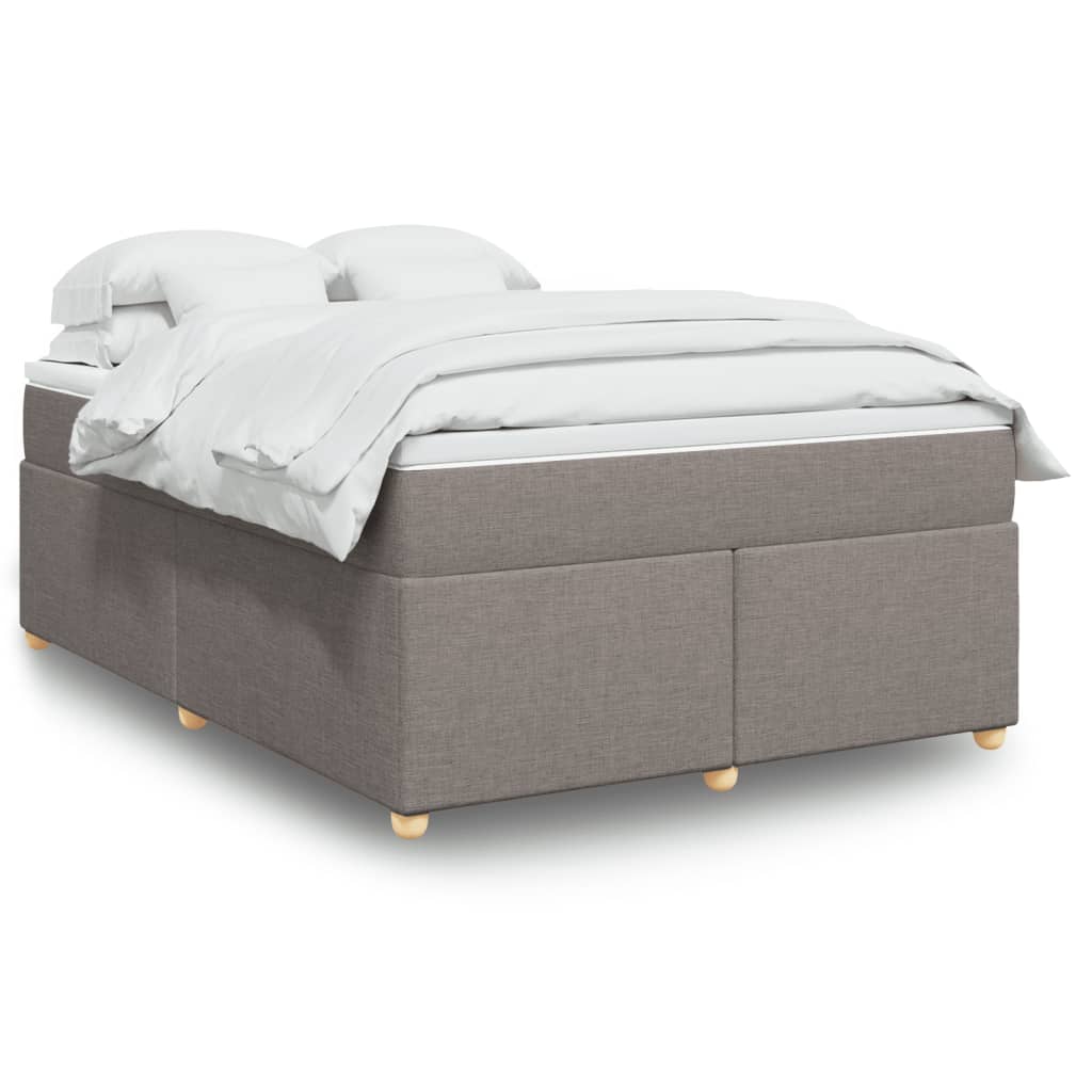 Boxspring met matras stof taupe 140x200 cm is nu te koop bij PeponiXL, paradijselijk wonen!