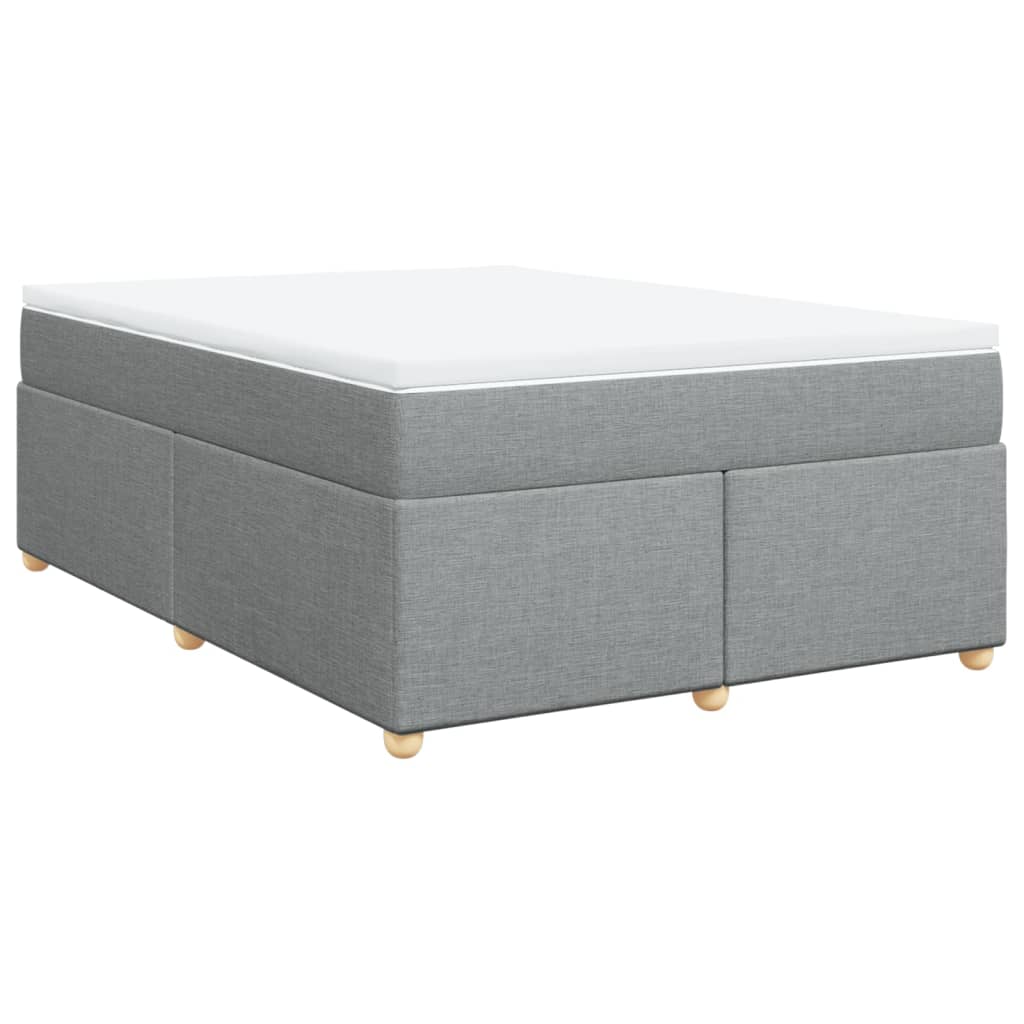 Boxspring met matras stof lichtgrijs 160x200 cm is nu te koop bij PeponiXL, paradijselijk wonen!