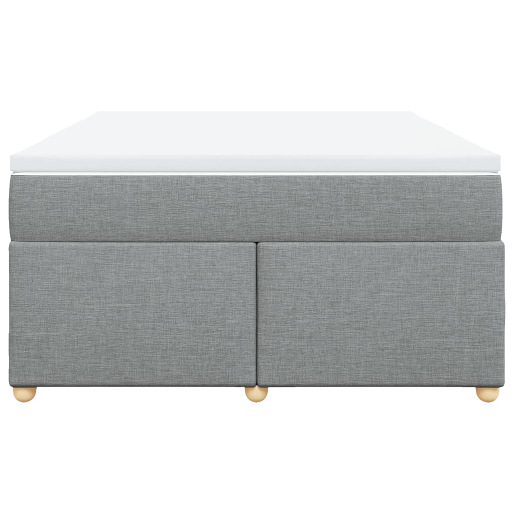 Boxspring met matras stof lichtgrijs 160x200 cm is nu te koop bij PeponiXL, paradijselijk wonen!