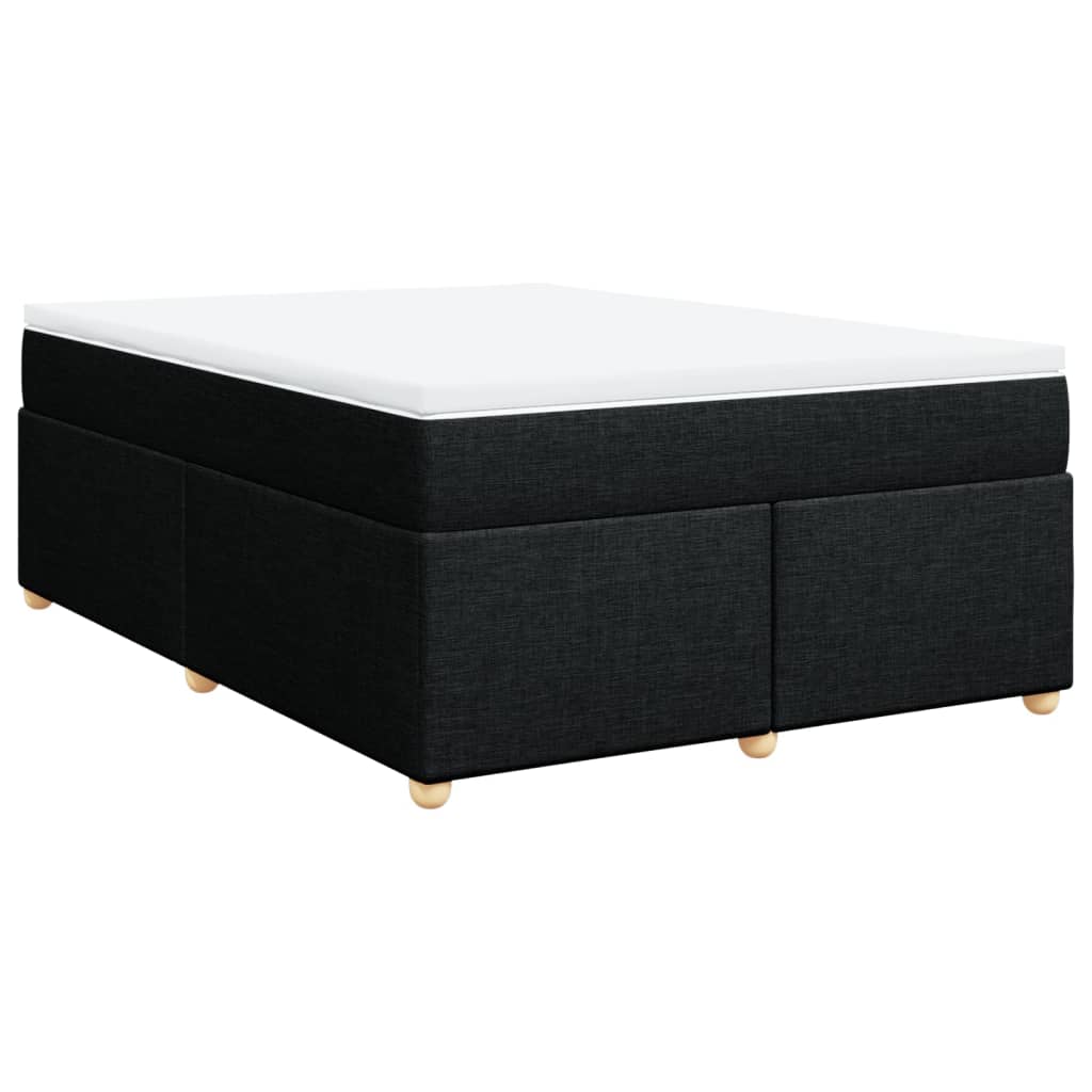 Boxspring met matras stof zwart 160x200 cm is nu te koop bij PeponiXL, paradijselijk wonen!