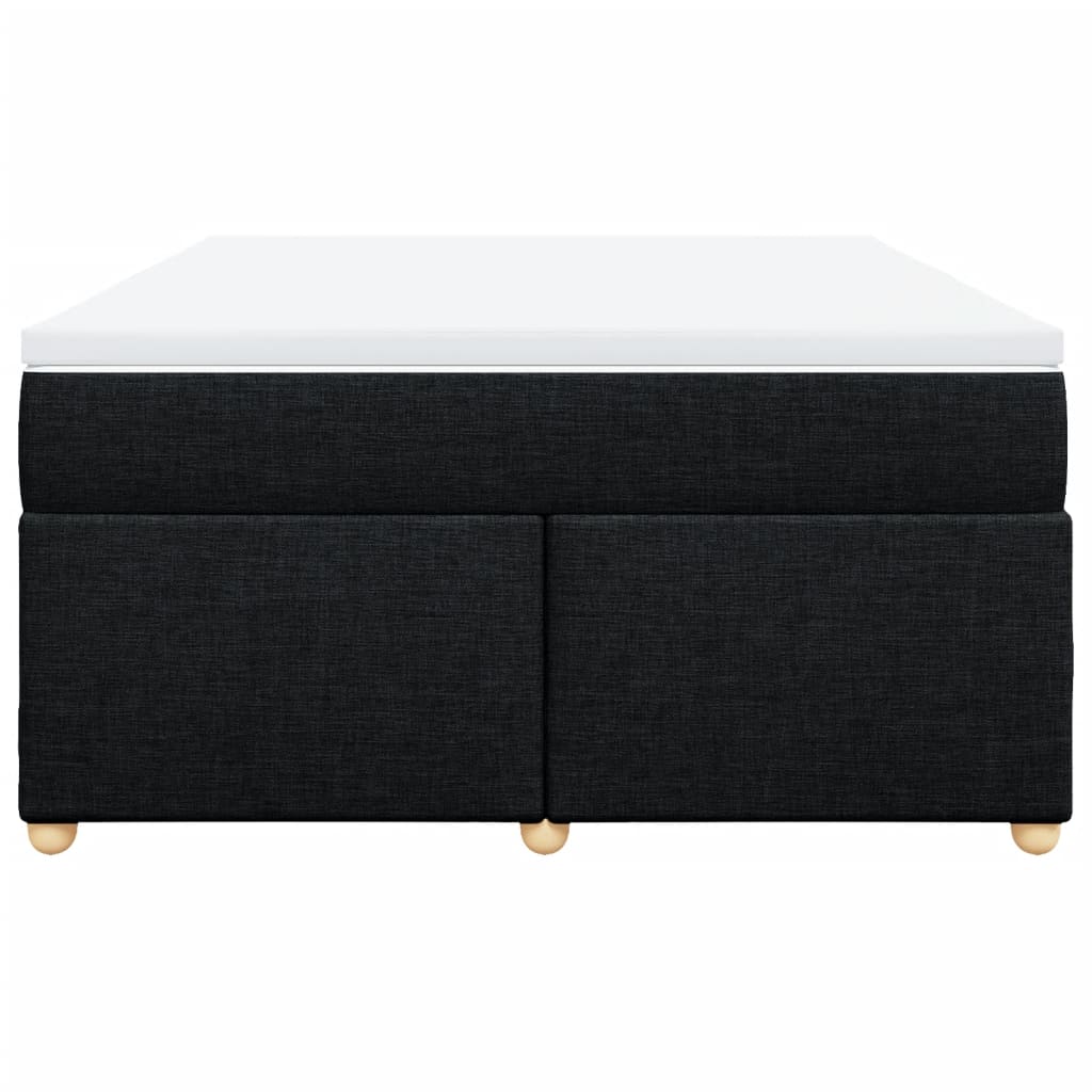 Boxspring met matras stof zwart 160x200 cm is nu te koop bij PeponiXL, paradijselijk wonen!