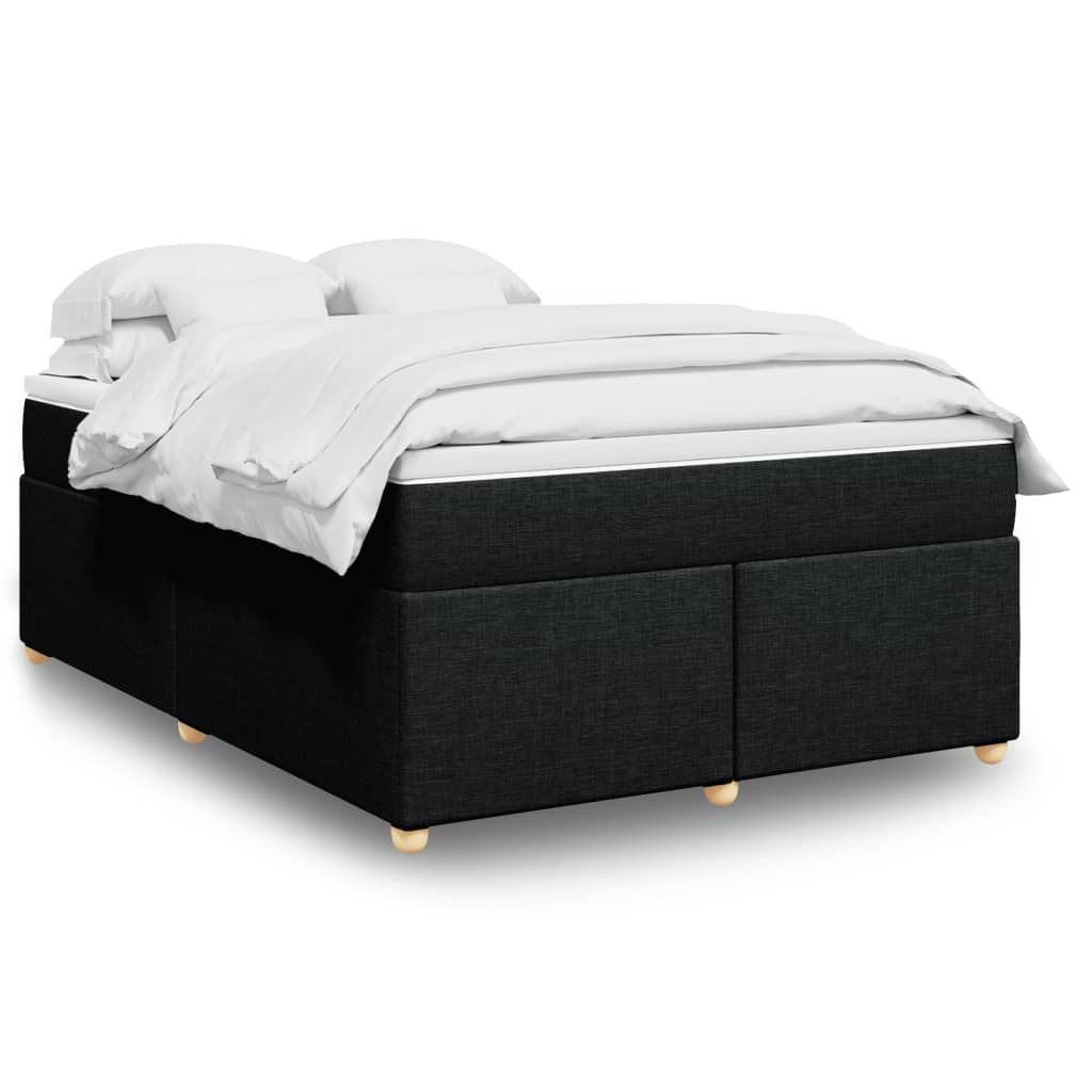 Boxspring met matras stof zwart 160x200 cm is nu te koop bij PeponiXL, paradijselijk wonen!