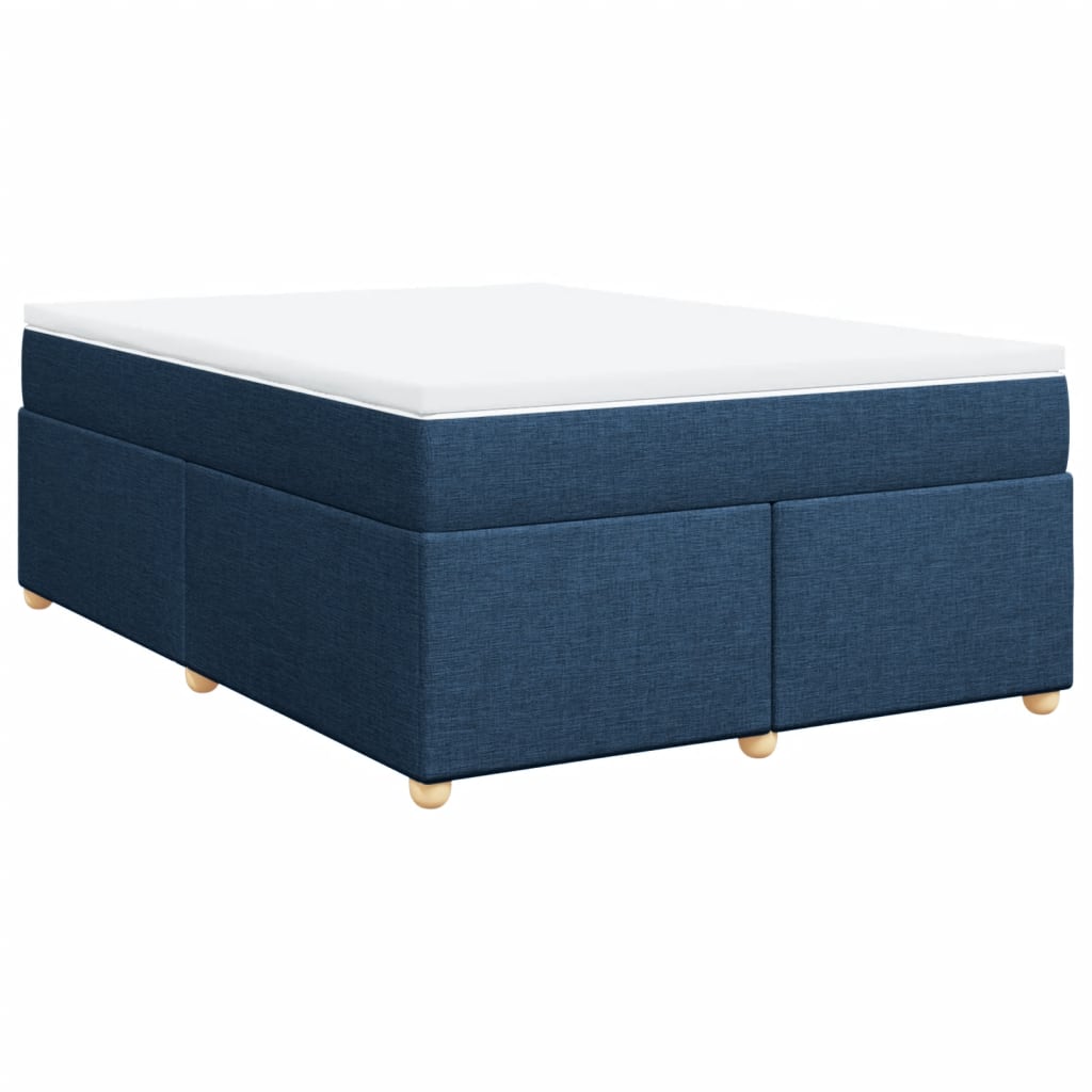 Boxspring met matras stof blauw 160x200 cm is nu te koop bij PeponiXL, paradijselijk wonen!