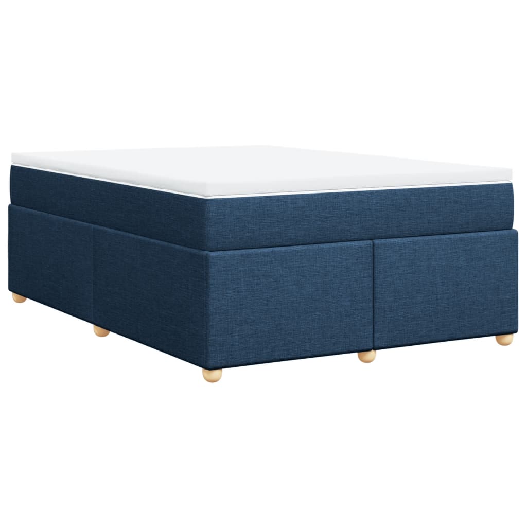 Boxspring met matras stof blauw 160x200 cm is nu te koop bij PeponiXL, paradijselijk wonen!