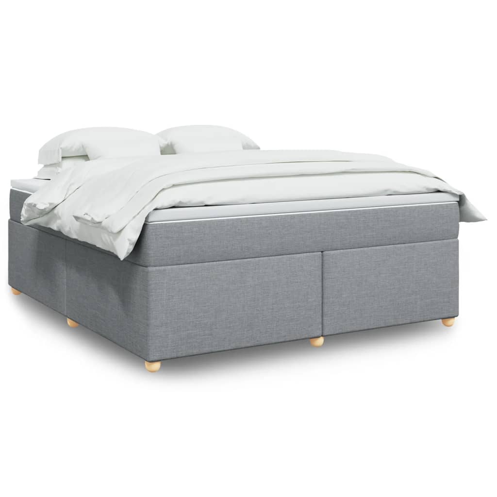 Boxspring met matras stof lichtgrijs 180x200 cm is nu te koop bij PeponiXL, paradijselijk wonen!