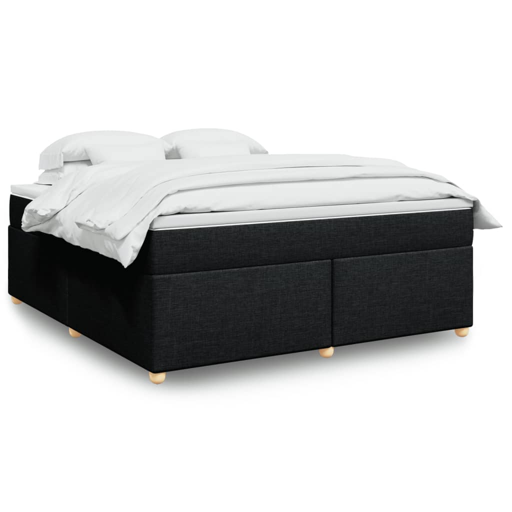 Boxspring met matras stof zwart 180x200 cm is nu te koop bij PeponiXL, paradijselijk wonen!
