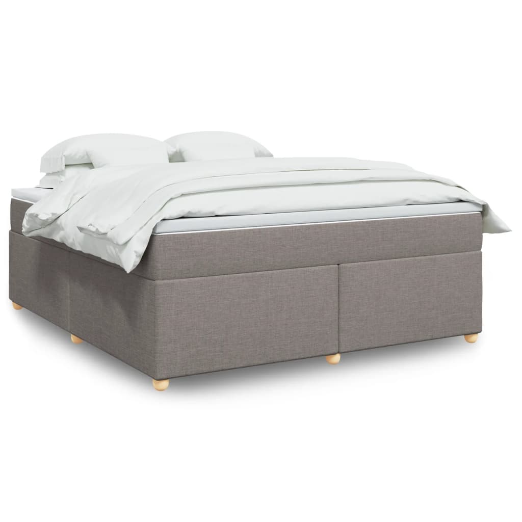 Boxspring met matras stof taupe 180x200 cm is nu te koop bij PeponiXL, paradijselijk wonen!