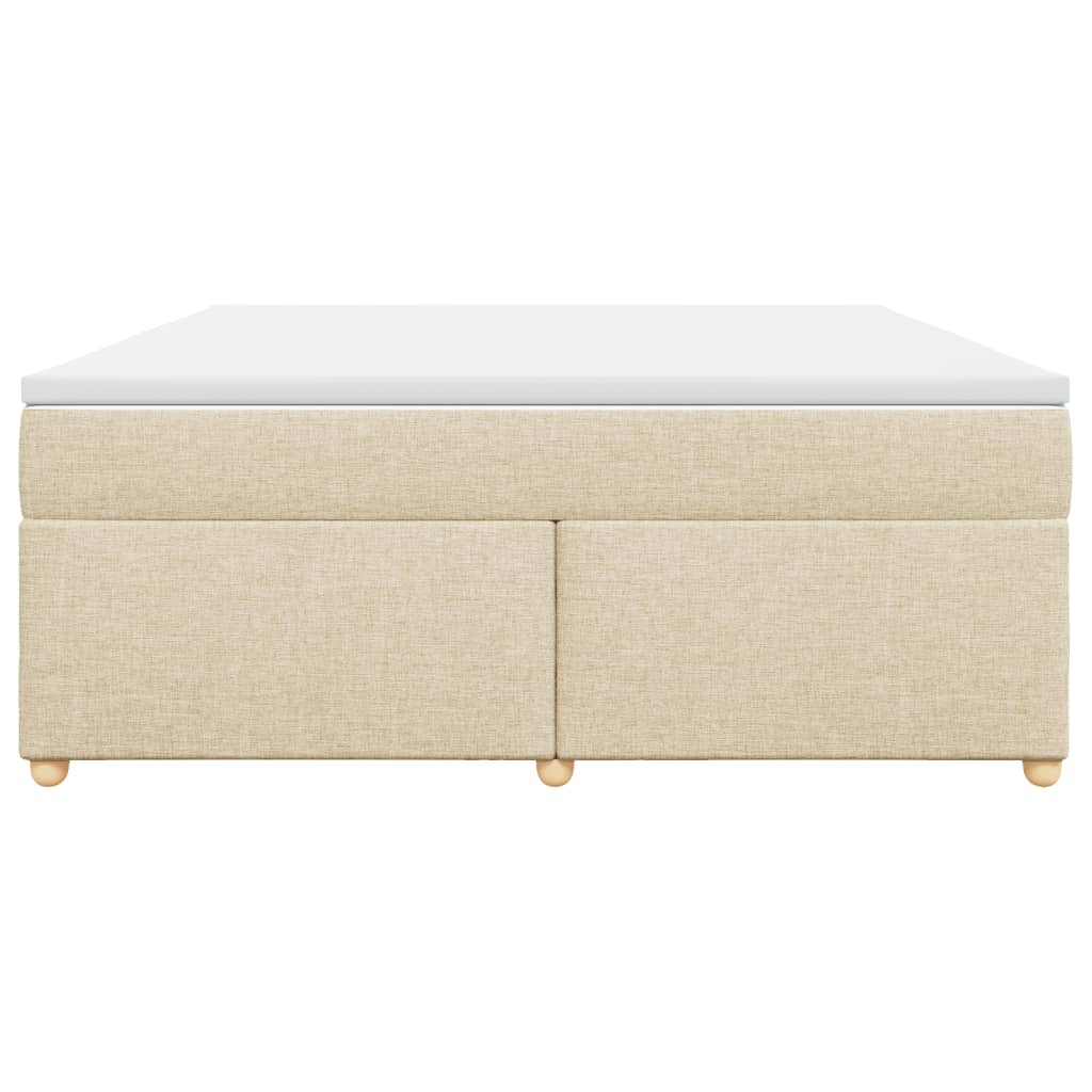 Boxspring met matras stof crèmekleurig 180x200 cm is nu te koop bij PeponiXL, paradijselijk wonen!