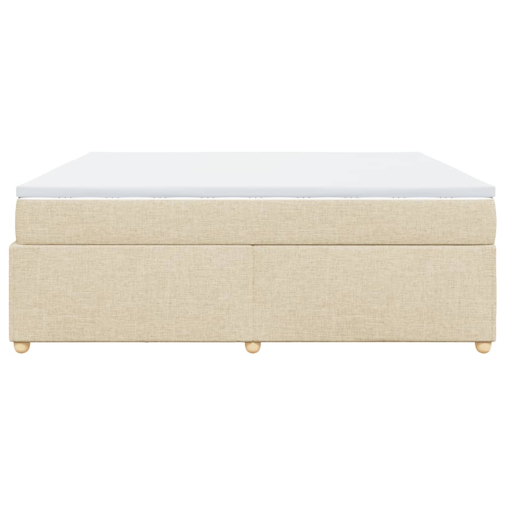Boxspring met matras stof crèmekleurig 180x200 cm is nu te koop bij PeponiXL, paradijselijk wonen!