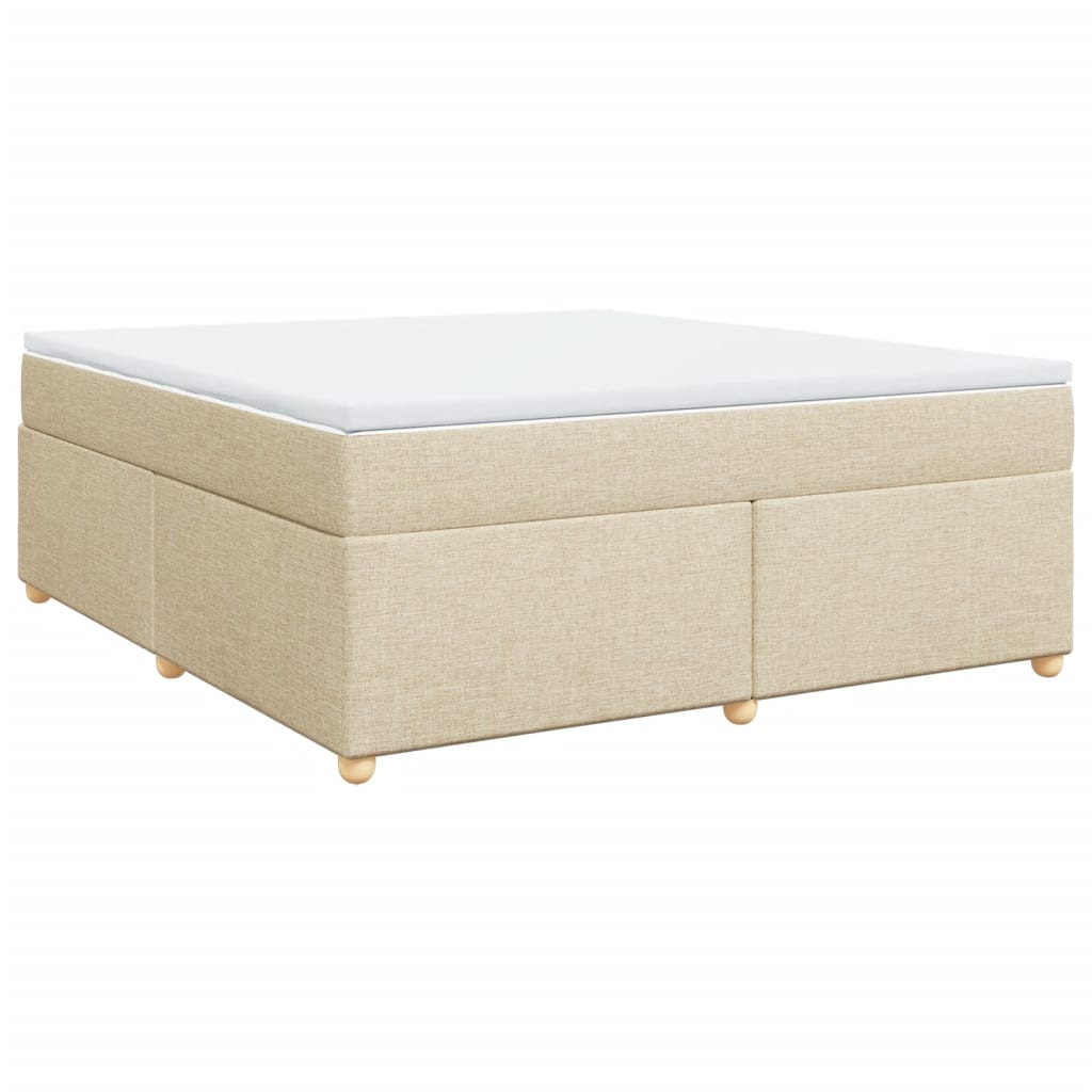 Boxspring met matras stof crèmekleurig 180x200 cm is nu te koop bij PeponiXL, paradijselijk wonen!