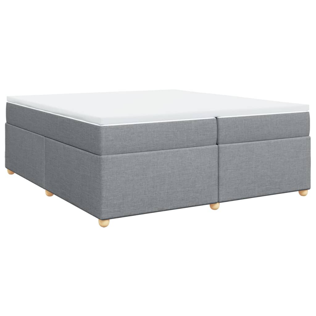 Boxspring met matras stof lichtgrijs 200x200 cm is nu te koop bij PeponiXL, paradijselijk wonen!