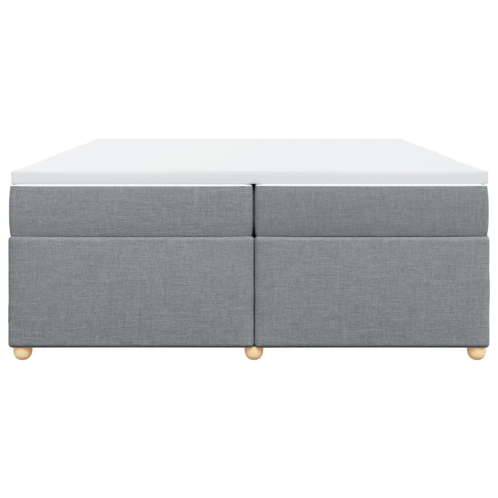 Boxspring met matras stof lichtgrijs 200x200 cm is nu te koop bij PeponiXL, paradijselijk wonen!