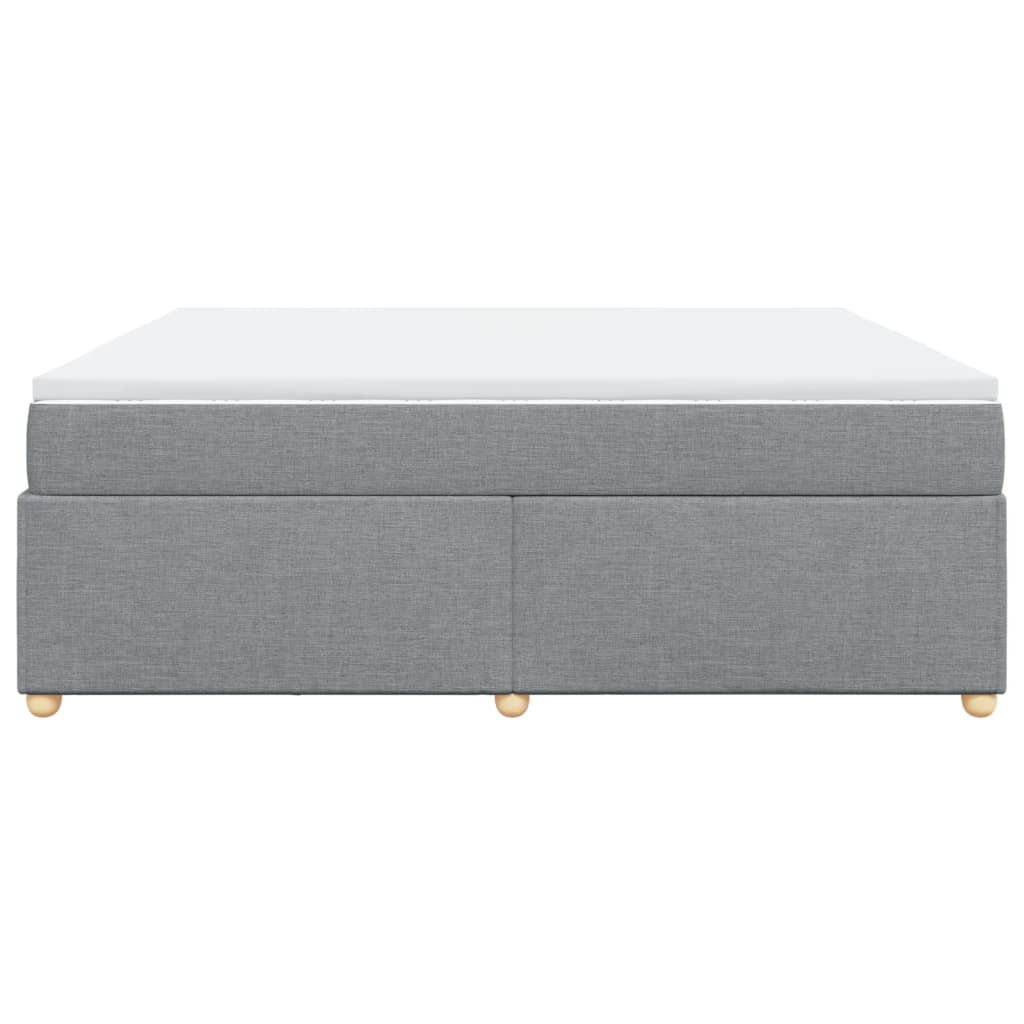 Boxspring met matras stof lichtgrijs 200x200 cm is nu te koop bij PeponiXL, paradijselijk wonen!