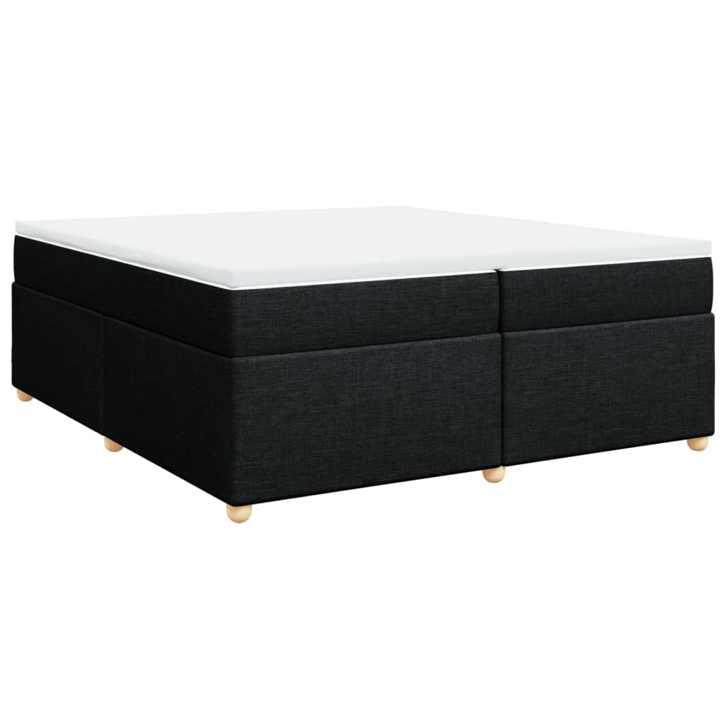 Boxspring met matras stof zwart 200x200 cm is nu te koop bij PeponiXL, paradijselijk wonen!