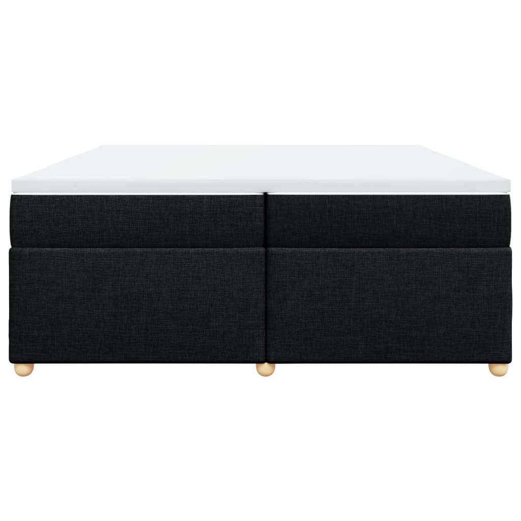 Boxspring met matras stof zwart 200x200 cm is nu te koop bij PeponiXL, paradijselijk wonen!