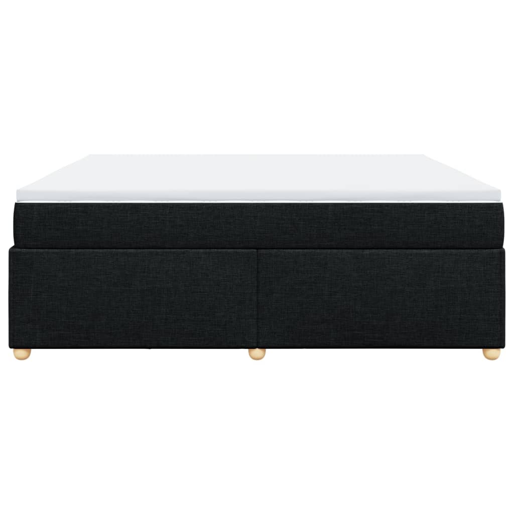 Boxspring met matras stof zwart 200x200 cm is nu te koop bij PeponiXL, paradijselijk wonen!