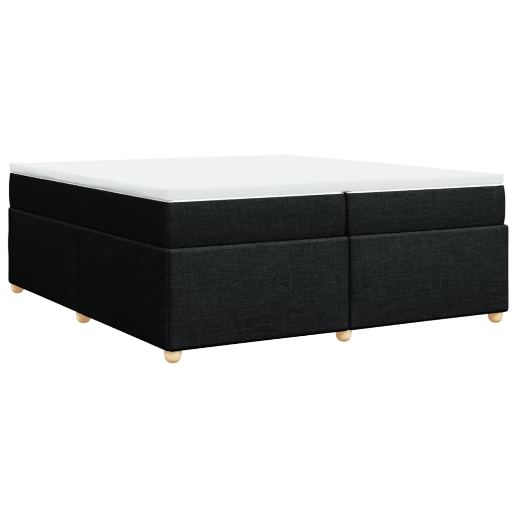 Boxspring met matras stof zwart 200x200 cm is nu te koop bij PeponiXL, paradijselijk wonen!