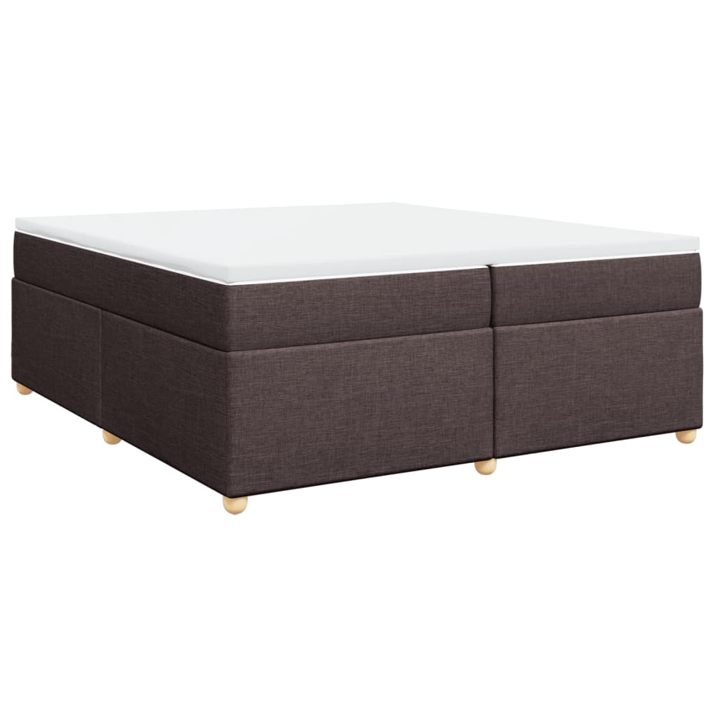 Boxspring met matras stof donkerbruin 200x200 cm is nu te koop bij PeponiXL, paradijselijk wonen!