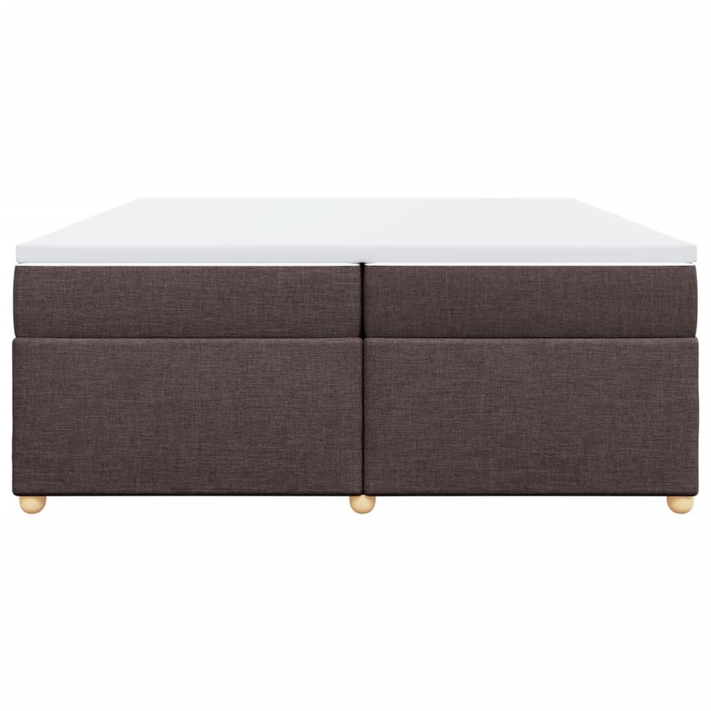 Boxspring met matras stof donkerbruin 200x200 cm is nu te koop bij PeponiXL, paradijselijk wonen!