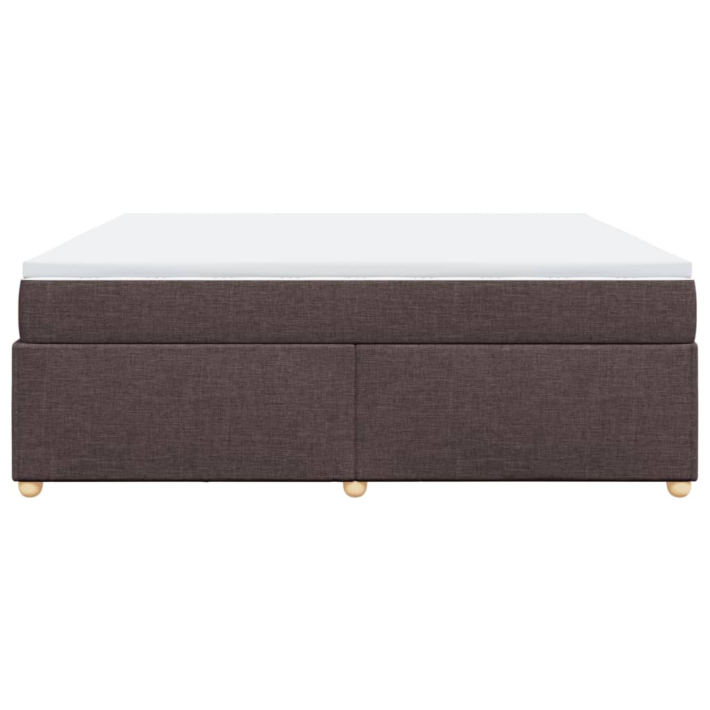 Boxspring met matras stof donkerbruin 200x200 cm is nu te koop bij PeponiXL, paradijselijk wonen!