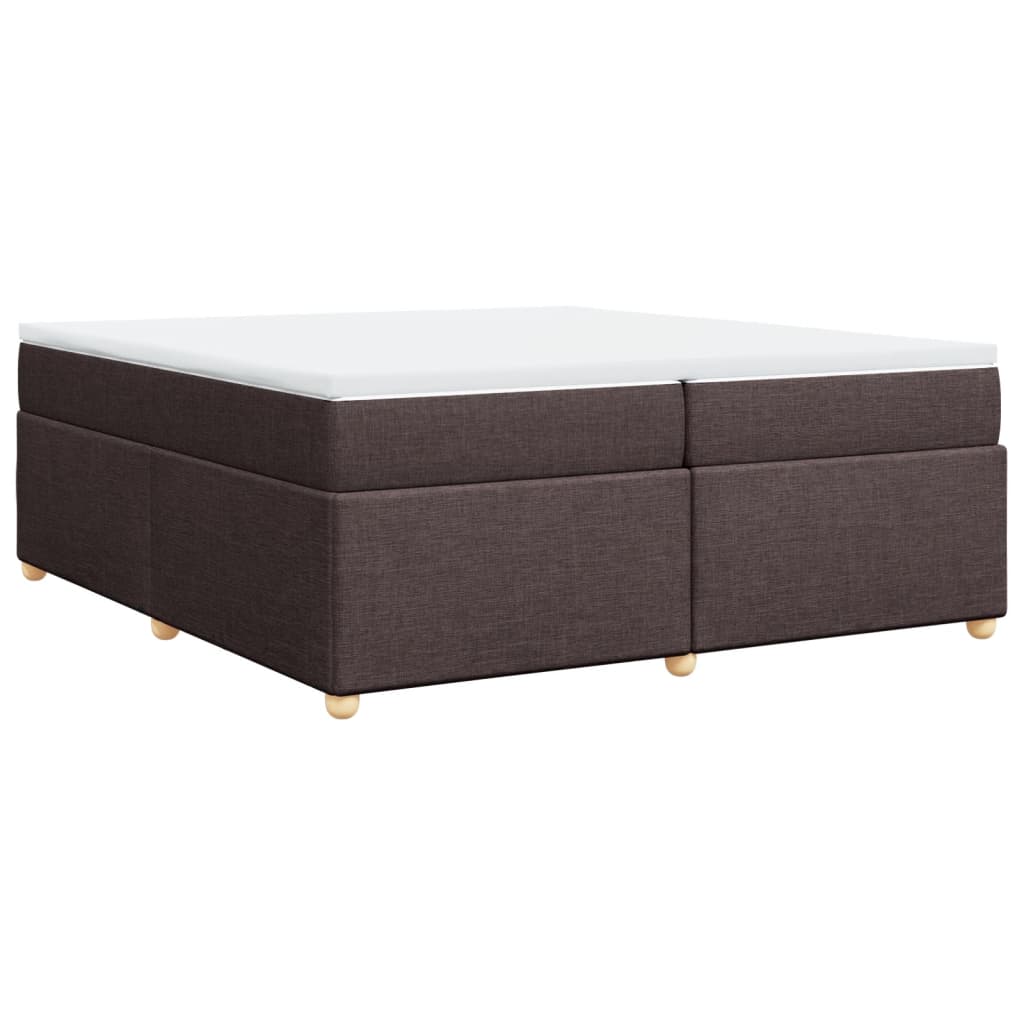 Boxspring met matras stof donkerbruin 200x200 cm is nu te koop bij PeponiXL, paradijselijk wonen!